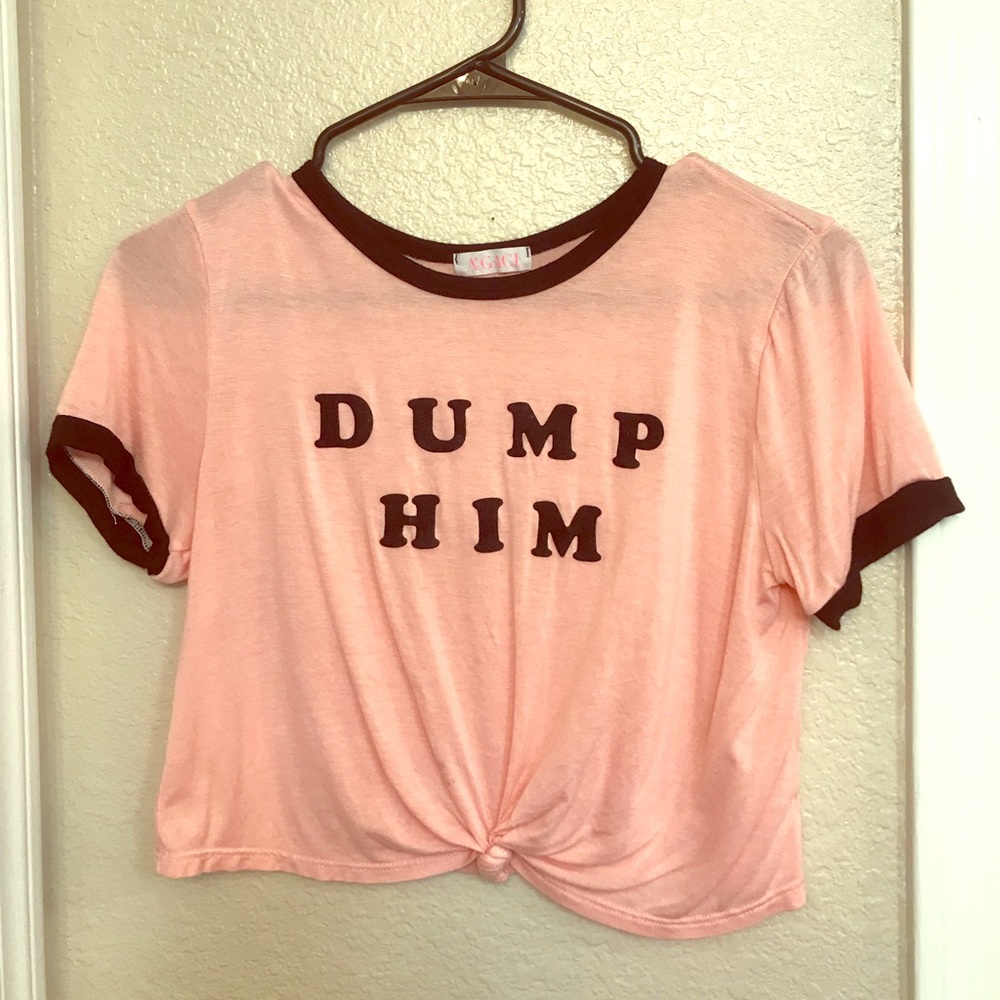 “Dump him” knotted tee